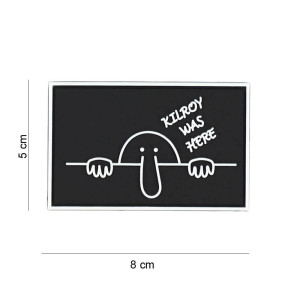 Patch 3D PVC Kilroy was here czarny - 101 Inc