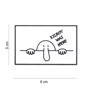 Patch 3D PVC Kilroy was here white - 101 Inc