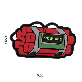 Patch 3D PVC Kind regards red - 101 Inc