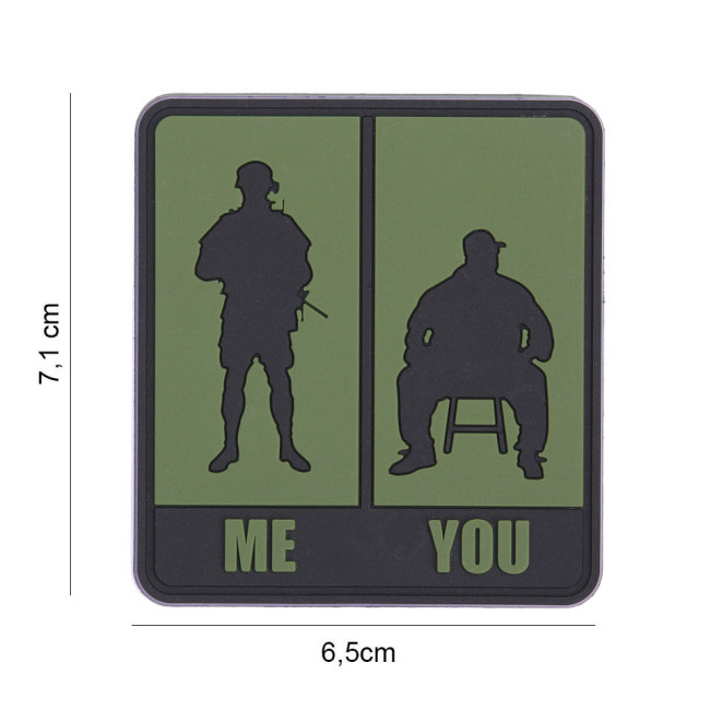 Patch 3D PVC Me & You groen - 101 Inc