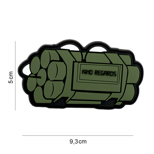 3D PVC Patch Kind regards grün - 101 Inc