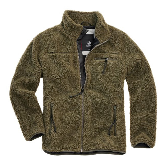 Fleecejacke mit Kapuze olivgrün - Brandit