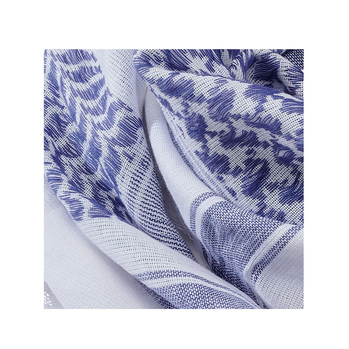Foulard militaire Shemagh tactique désert 100 % coton Keffiyeh, BLANC