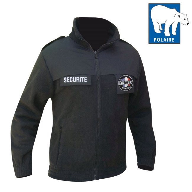 Fleece jas zwart BEVEILIGING