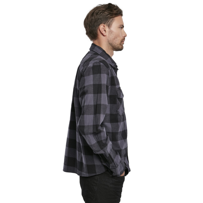 Chemise à grands carreaux en coton lin - MCS ex Marlboro Classic's