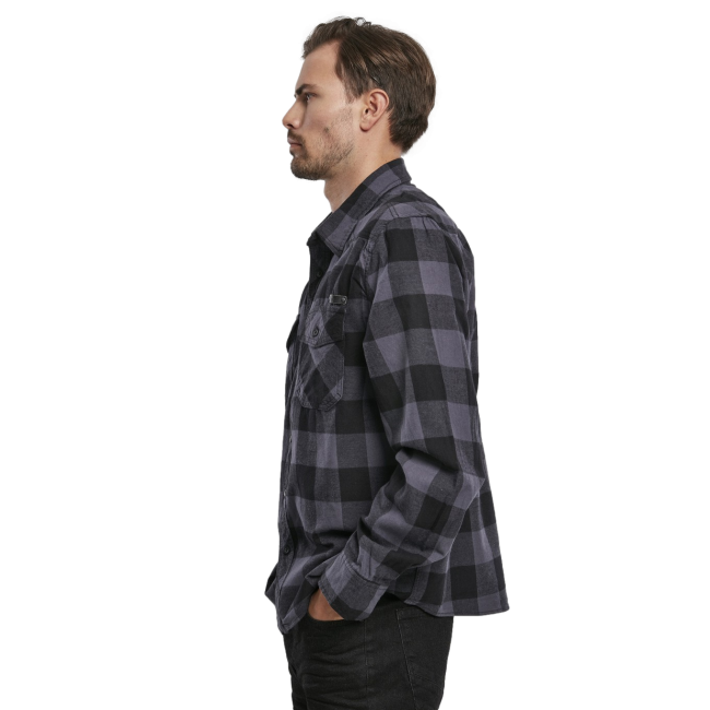 Chemise à carreaux gris/noir - Brandit