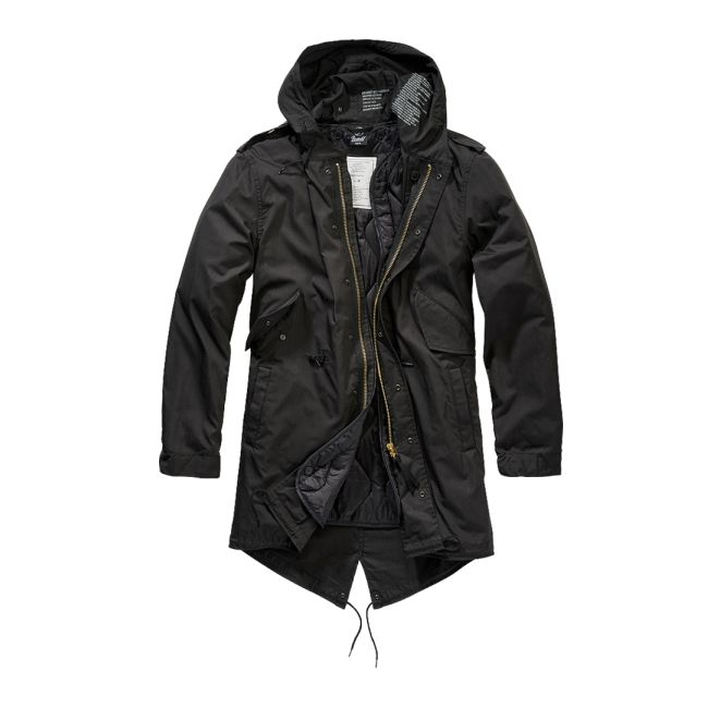 Militaire parka heren US M51 zwart - Brandit