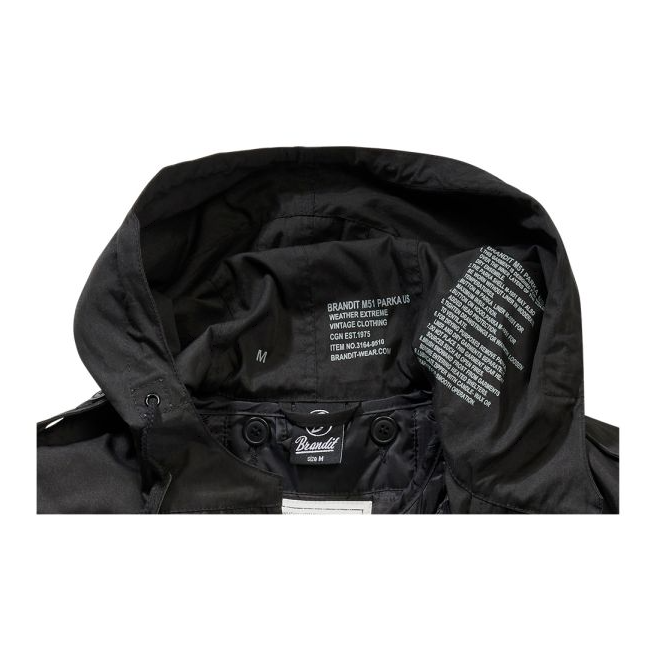 Parka militaire homme US M51 noir - Brandit