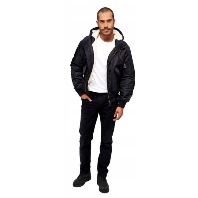 Pilotenjack met capuchon CWU zwart - Brandit