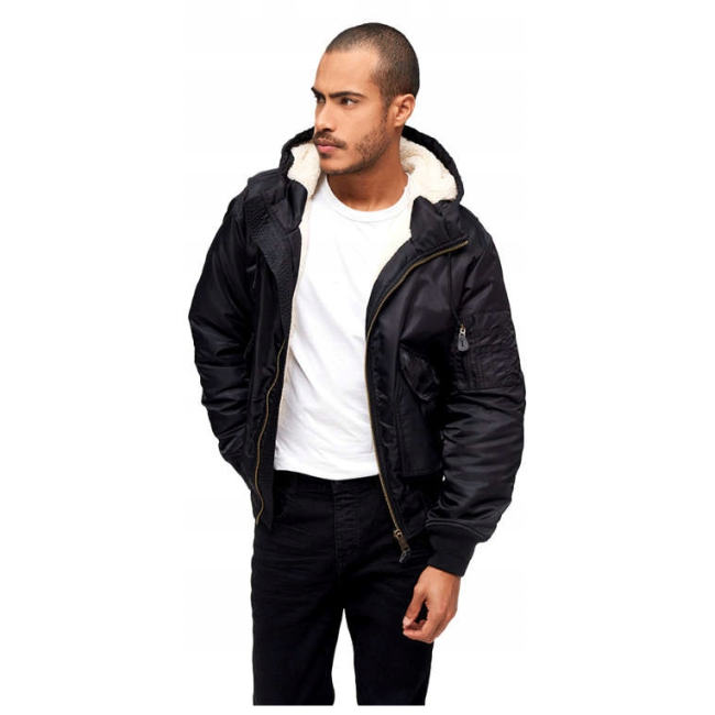 Blouson aviateur à capuche CWU noir - Brandit