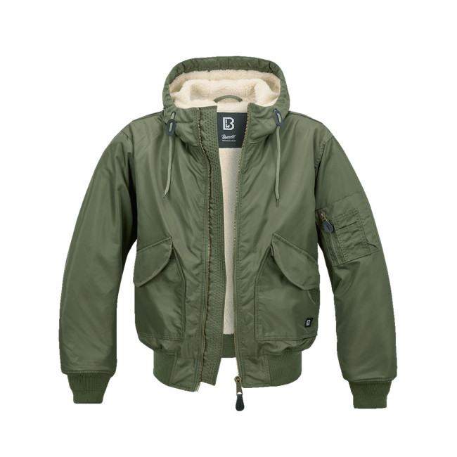 Blouson aviateur à capuche CWU olive - Brandit