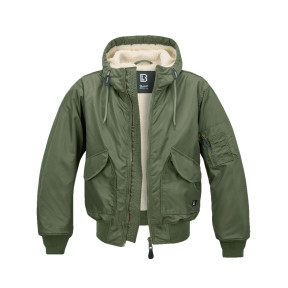 Blouson aviateur à capuche CWU olive - Brandit