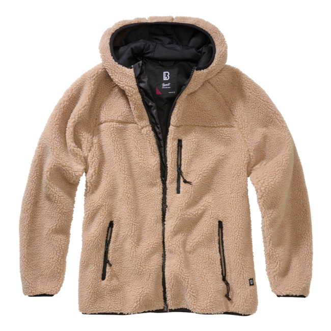 Dames fleece vest met capuchon camel - Brandit