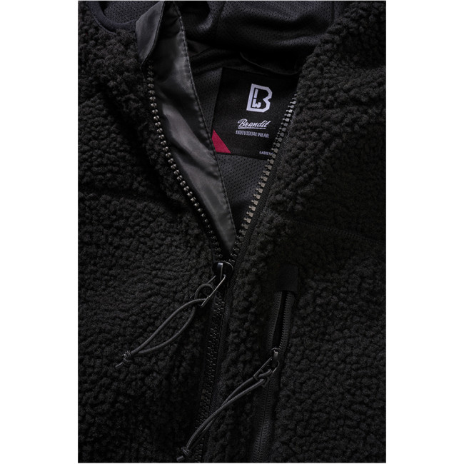 Dames fleece vest met capuchon zwart - Brandit