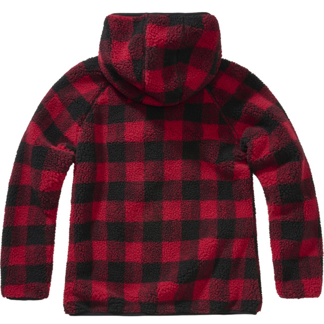 Veste femme polaire à capuche rouge/noir - Brandit