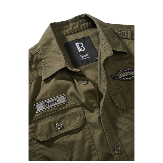 Chemise à manches courtes Luis vintage olive - Brandit