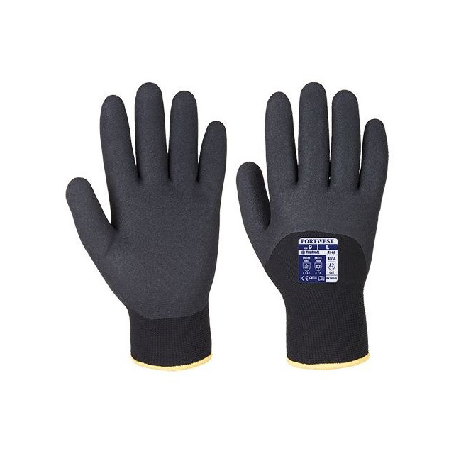 Gant enduit PU A146 Arctic Winter Noir - Portwest