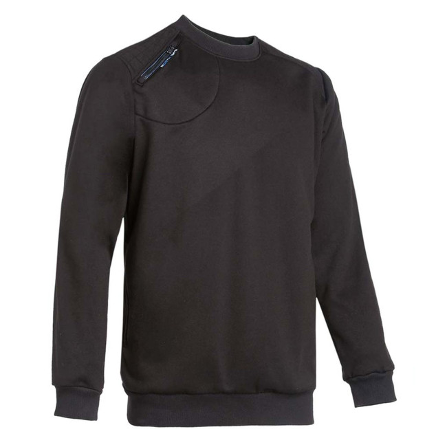 SWEATSHIRT RONDE HALS LEON ZWART - North Ways