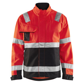 Hoge zichtbaarheid vest rood fluo/zwart 4064 - Blaklader