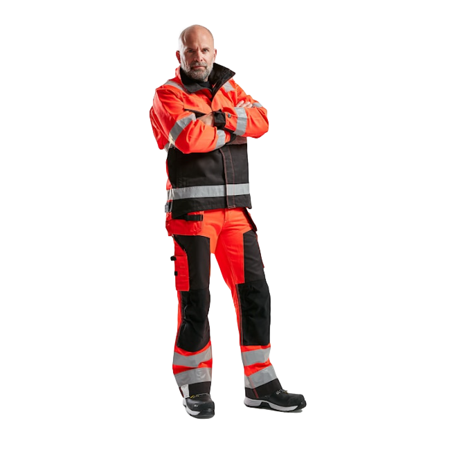 Warnschutzjacke rot fluoreszierend/schwarz 4064 - Blaklader