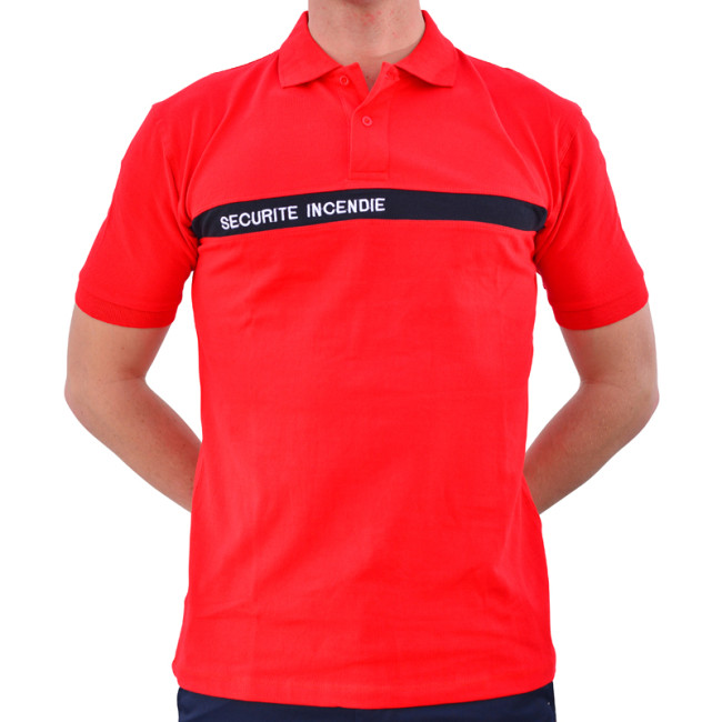 Rotes Poloshirt für Brandschutz - PATROL