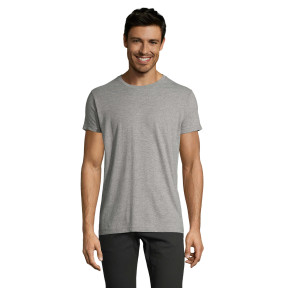 Tee-shirt homme col rond ajusté Impérial Fit gris chiné - Sol's