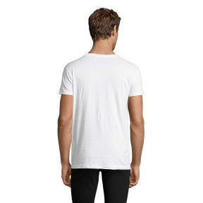 T-shirt heren Regent Fit ronde hals getailleerd wit - Sol's