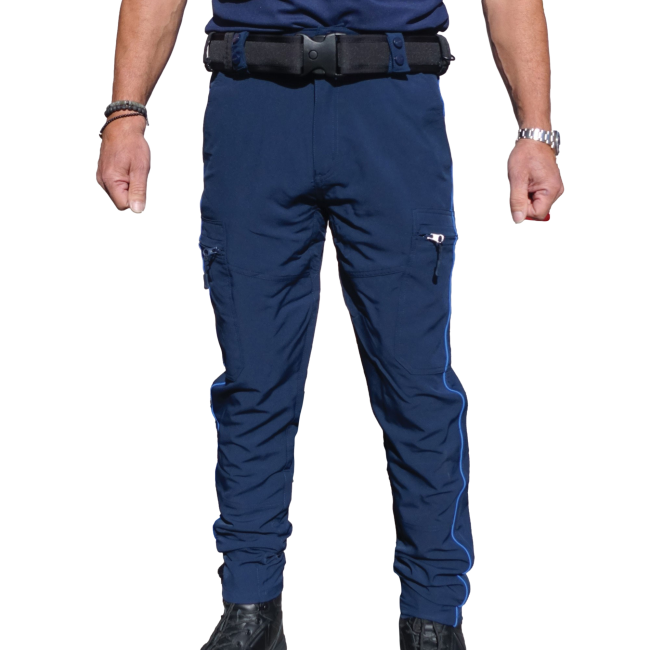 Lekkie spodnie interwencyjne matowy niebieski dopasowane Policja Miejska - Patrol