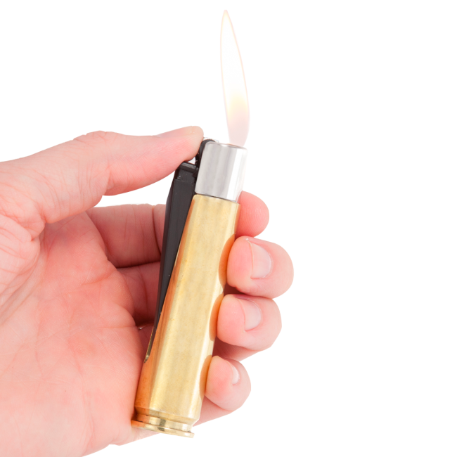 Feuerzeug Kaliber 50 BMG Messing - LuckyShot