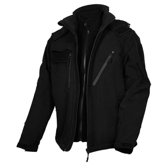 Softshell jas Elite 3-in-1 zwart - Ares