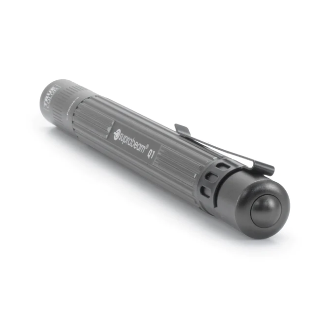 Lampe Stylo LED Rouge à Clip - Lampe De Travail Et De Secours Longue Durée Avec Batterie
