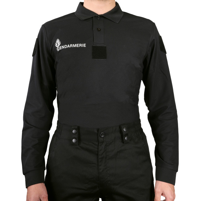 Poloshirt GD schwarz Langarm - Patrol