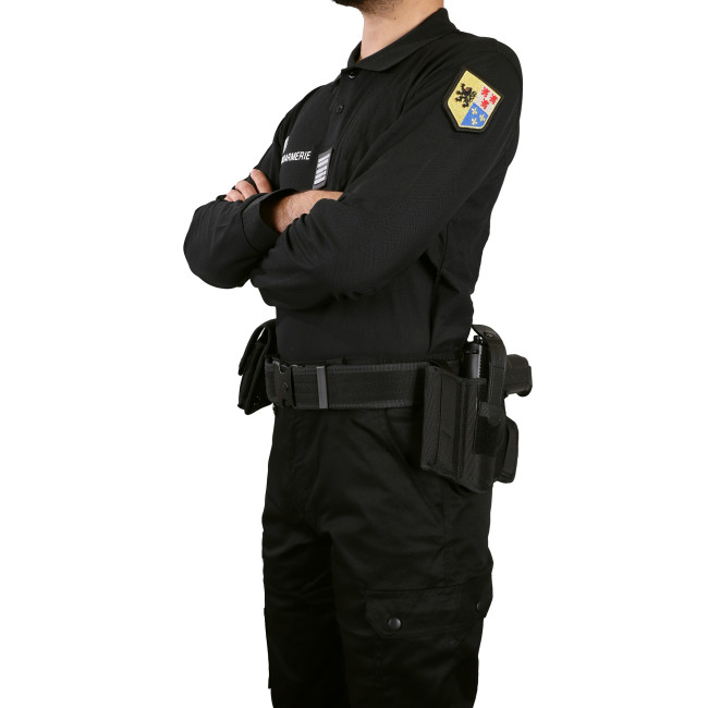 Polo GD czarne długie rękawy - Patrol