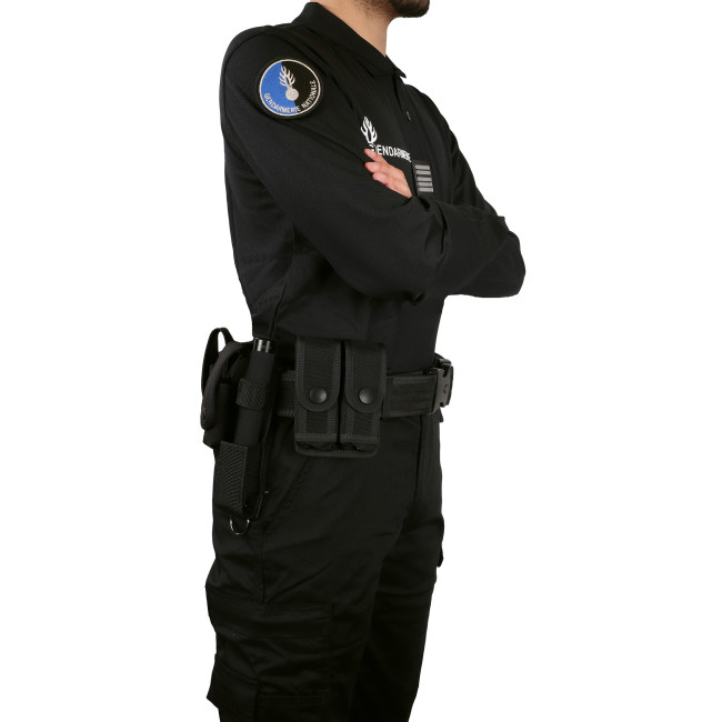 Polo GD noir manches longues - Patrol