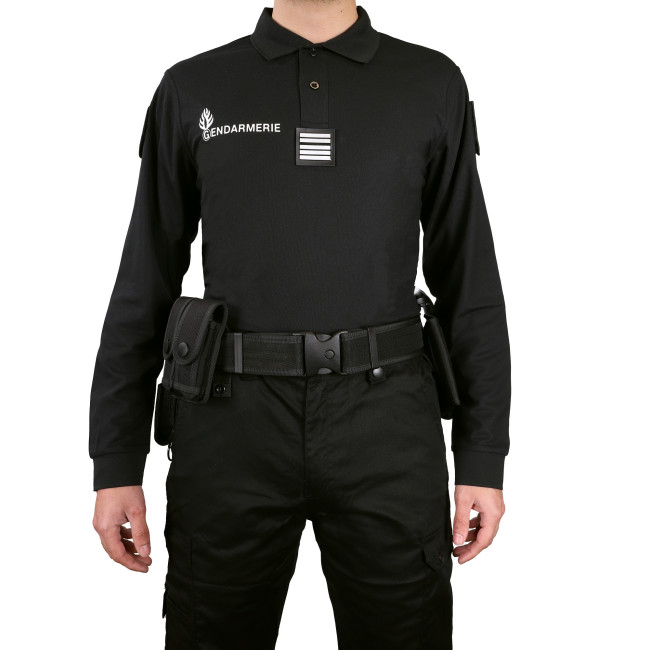 Polo GD zwart lange mouwen - Patrol