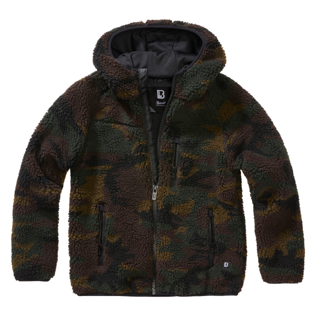 Dziecięca kurtka polar z kapturem woodland - Brandit