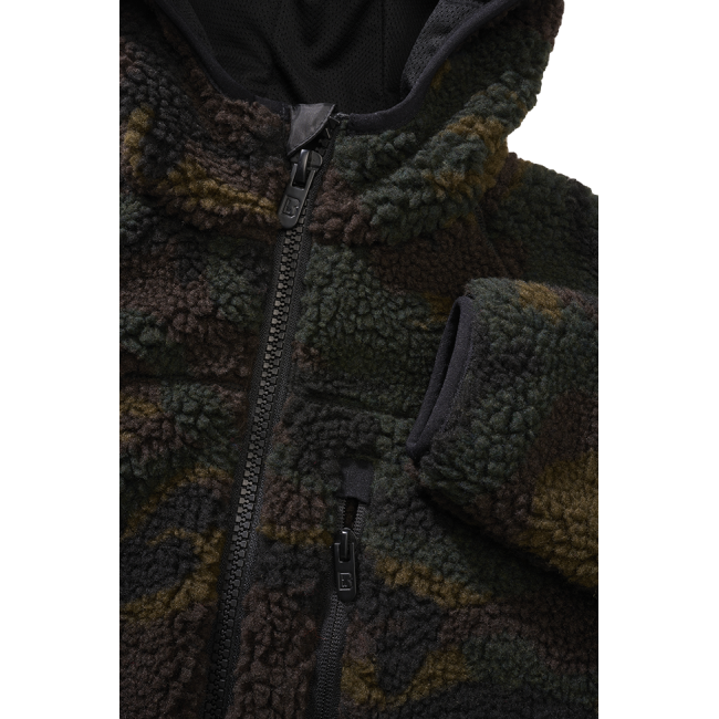 Kinder fleece jas met capuchon woodland - Brandit