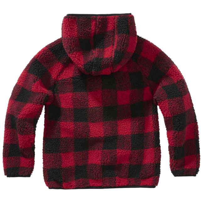 Veste polaire enfant à capuche rouge/noir - Brandit