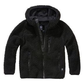 Veste polaire enfant à capuche noir - Brandit