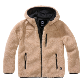 Kinder Fleecejacke mit Kapuze camel - Brandit