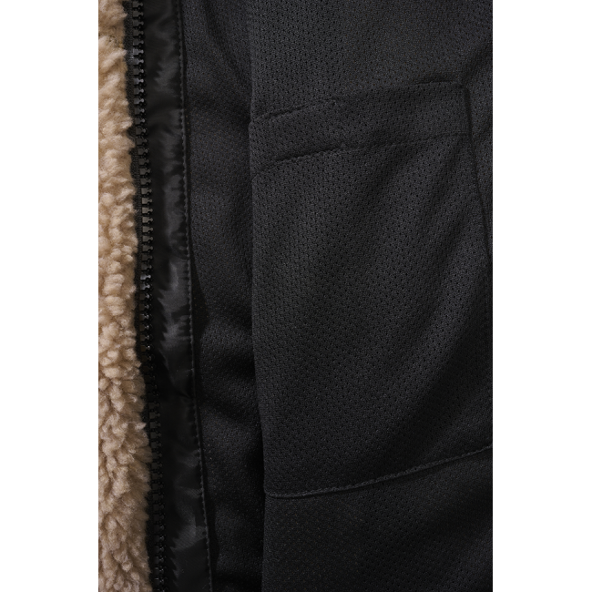 Kinder fleece jas met capuchon camel - Brandit