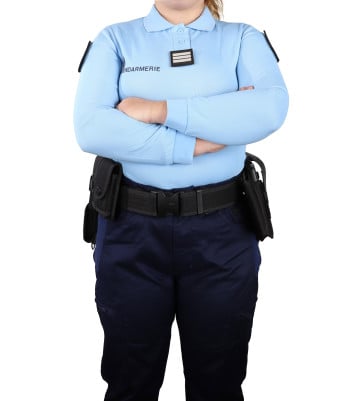Polo bleu manches longues Gendarmerie Femme - Patrol