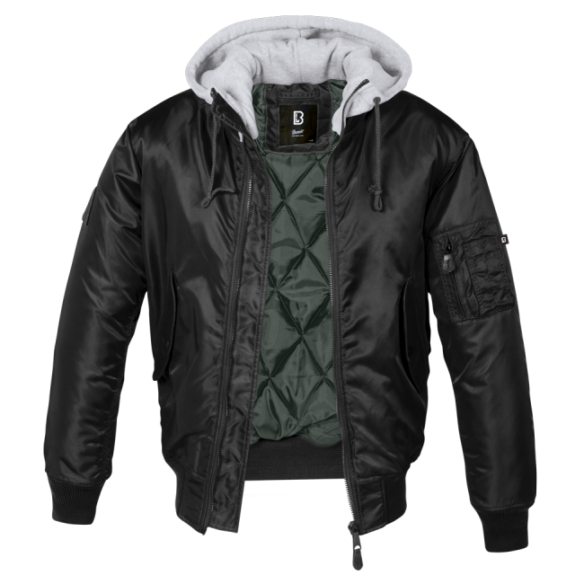 Veste à capuche MA1 gris/noir - Brandit