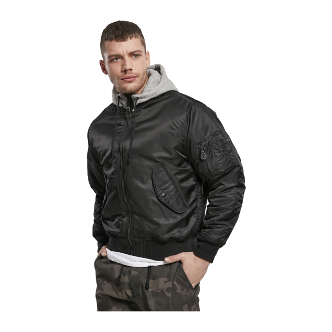 MA1 Kapuzenjacke grau/schwarz - Brandit