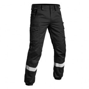 Pantaloni con banda HV e fondo elasticizzato V2 Sécu-One - Nero - A10 Equipment