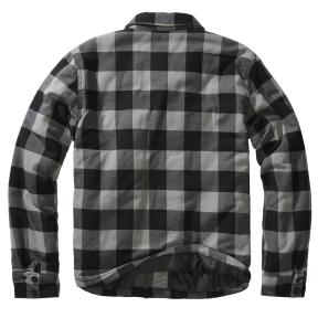 Veste en flanelle matelassée noir/gris - Brandit