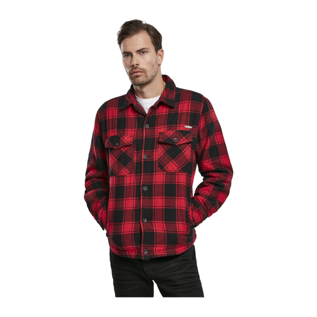 Gesteppte Flanelljacke rot/schwarz - Brandit