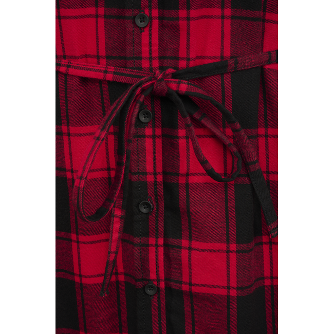 Chemise longue femme sans manches rouge/noir - Brandit