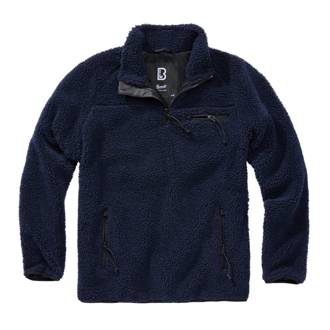 Fleece trui met rits marineblauw - Brandit