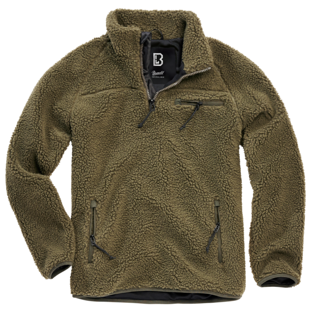 Sweat zip polaire olive - Brandit